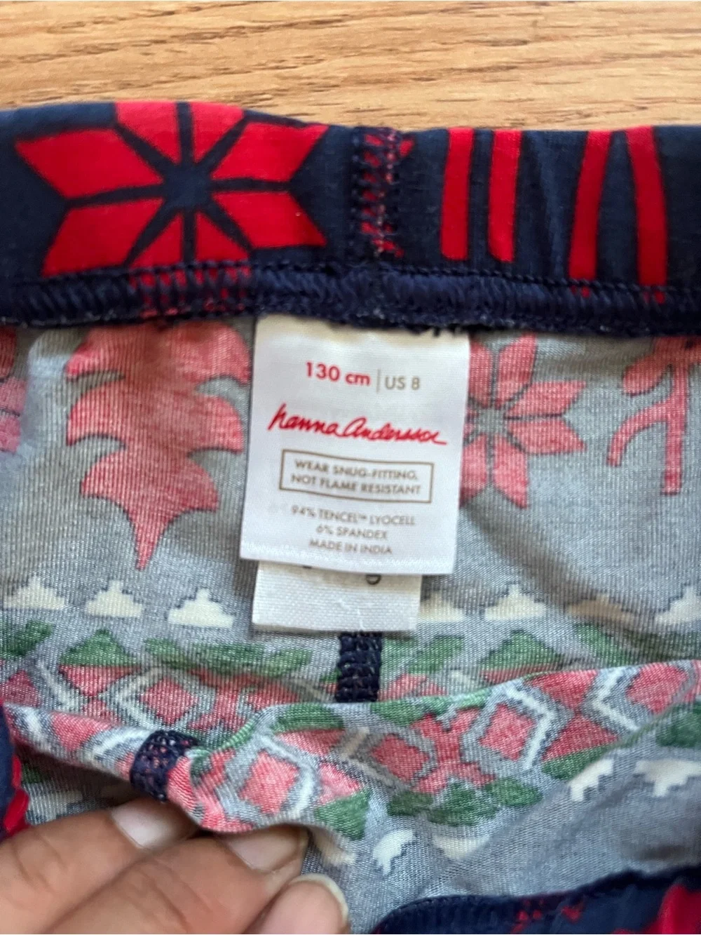 Hanna Andersson Navy & Red Reindeer Holiday Pajama Set